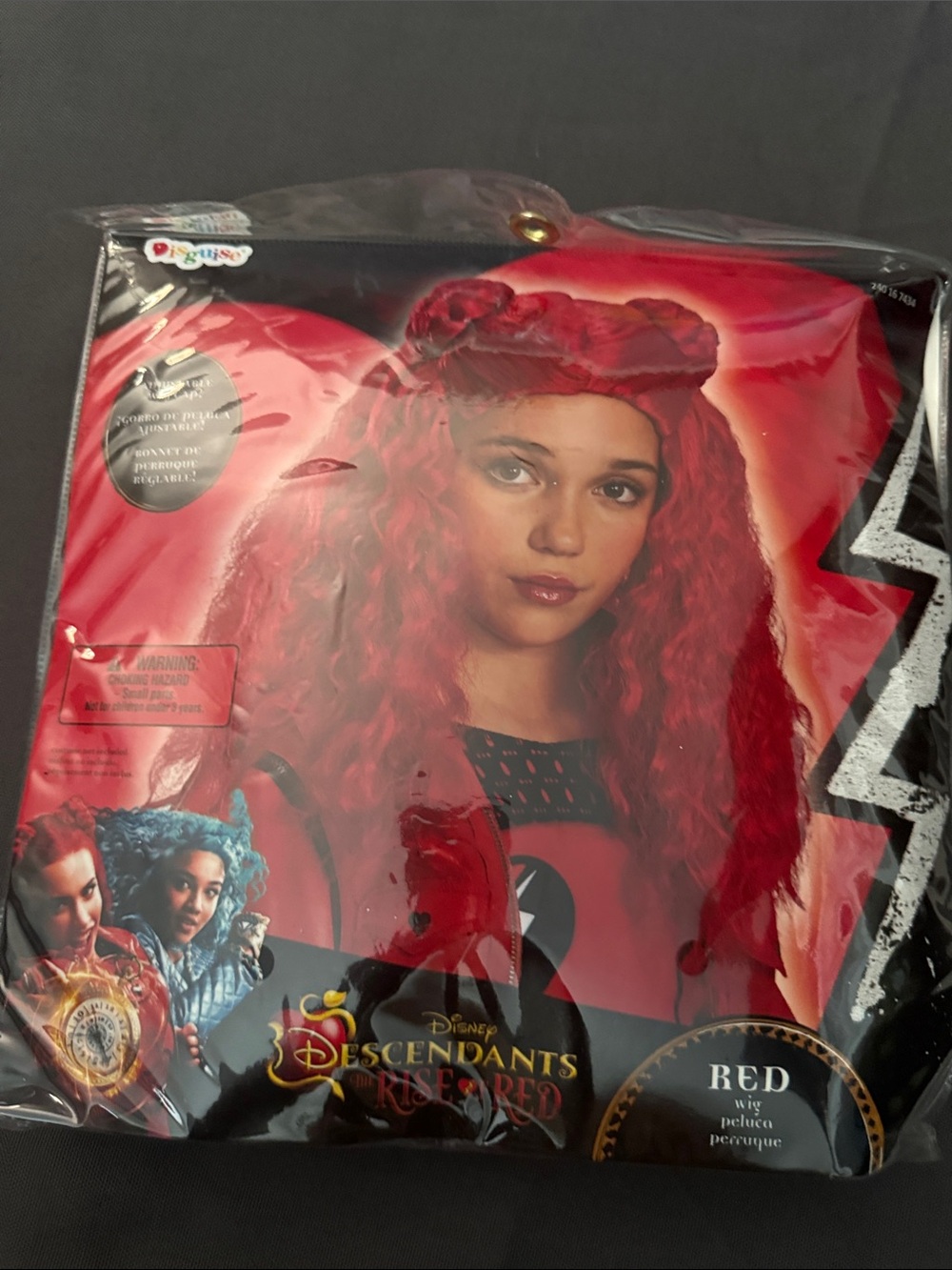 Disney Descendants rise of red Red Curly Wig Costume Accessory new disguise